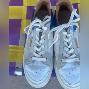 Tory Burch lady Bug sneakers Cream and Blue Casual Sneakers size 10